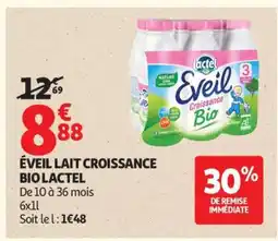 Auchan ÉVEIL LAIT CROISSANCE BIO LACTEL offre
