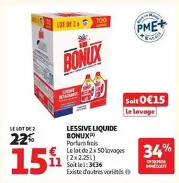 Auchan LESSIVE LIQUIDE BONUX offre