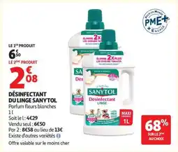 Auchan DÉSINFECTANT DU LINGE “SANYTOL” offre