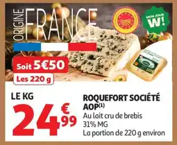 Auchan Roquefort Société Aop offre