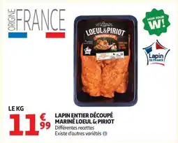 Auchan LAPIN ENTIER DÉCOUPÉ MARINÉ LOEUL & PIRIOT offre