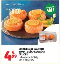 Auchan COROLLES DE SAUMON TOMATE SÉCHÉE OCÉAN DÉLICES offre