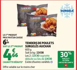 Auchan TENDERS DE POULETS SURGELÉS AUCHAN offre