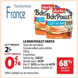 Auchan Le Bon Poulet HERTA offre