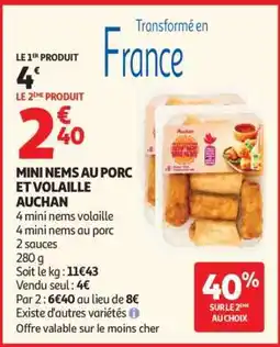 Auchan MINI NEMS AU PORC ET VOLAILLE AUCHAN offre