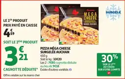 Auchan Pizza Mega Cheese Surgelée Auchan offre