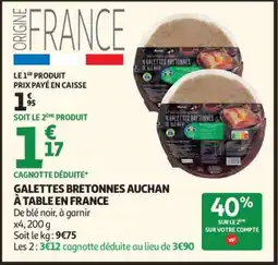 Auchan Galettes Bretonnes Auchan À Table En France offre