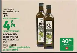 Auchan AUCHAN BIO HUILE D'OLIVE VIERGE EXTRA offre