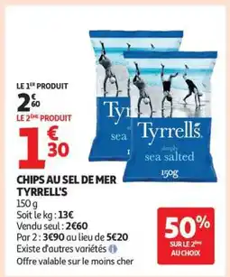 Auchan Chips Au Sel De Mer Tyrrell's offre