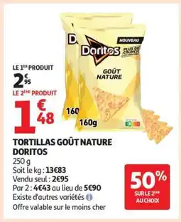 Auchan TORTILLAS GOÛT NATURE DORITOS offre