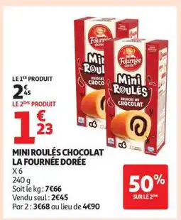 Auchan MINI ROULÉS CHOCOLAT LA FOURNÉE DORÉE offre