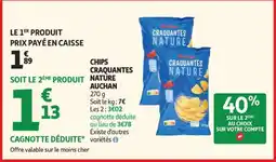 Auchan Chips Craquantes Nature Auchan offre