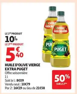 Auchan Huile D'olive Vierge Extra Puget offre