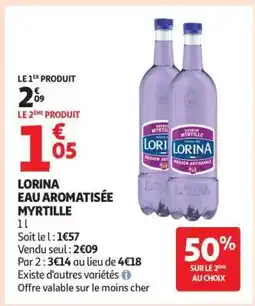Auchan LORINA EAU AROMATISÉE MYRTILLE offre