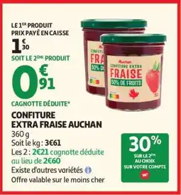 Auchan Confiture Extra Fraise Auchan offre