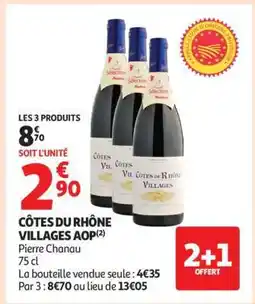 Auchan Côtes Du Rhône Villages Aop offre