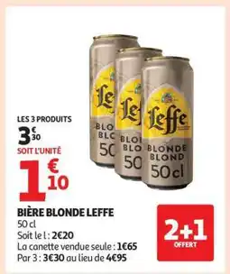 Auchan Bière Blonde Leffe offre