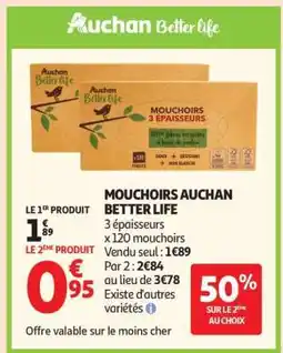 Auchan MOUCHOIRS AUCHAN BETTER LIFE offre