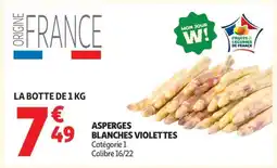 Auchan Asperges Blanches Violettes offre