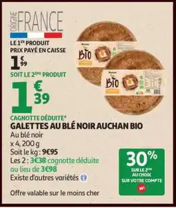 Auchan Galettes Au Blé Noir Auchan Bio offre