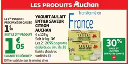 Auchan YAOURT AU LAIT ENTIER SAVEUR CITRON AUCHAN offre