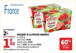 Auchan DESSERT À LA FRAISE ANDROS offre