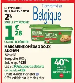 Auchan Margarine Oméga 3 Doux Auchan offre