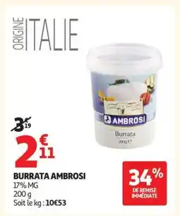 Auchan Burrata Ambrosi offre