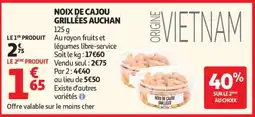 Auchan Noix De Cajou Grillées Auchan offre