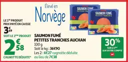 Auchan SAUMON FUMÉ PETITES TRANCHES AUCHAN offre