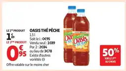 Auchan OASIS Thé pêche offre