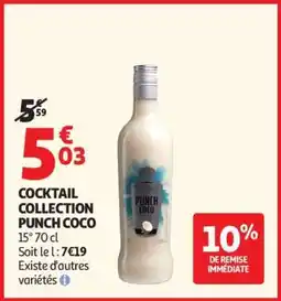 Auchan COCKTAIL COLLECTION PUNCH COCO offre