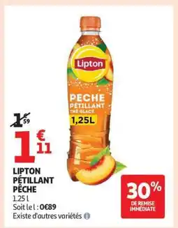Auchan Lipton Pétillant Pêche offre
