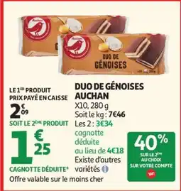 Auchan DUO DE GÉNOISES AUCHAN offre