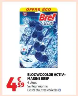 Auchan Bloc Wc Color Activ+ Marine Bref offre