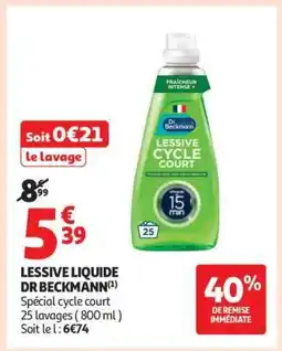 Auchan LESSIVE LIQUIDE DR. BECKMANN offre