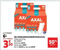 Auchan Sel Pour Adoucisseur D'eau Axal offre