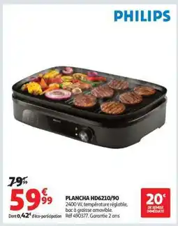 Auchan PHILIPS PLANCHA HD6210/90 offre