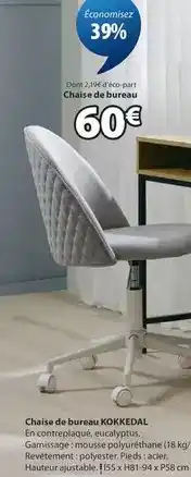JYSK Chaise de bureau offre