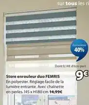 JYSK Store enrouleur duo femris offre