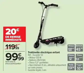 Trottinette électrique enfant