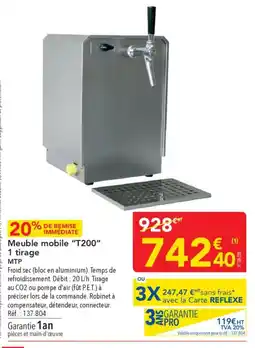 METRO Meuble mobile t200 1 tirage mtp offre