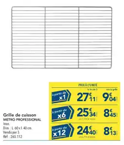 METRO Grille de cuisson metro professional offre