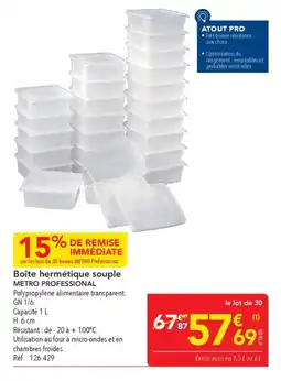 METRO Boîte hermétique souple metro professional offre