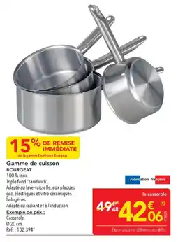 METRO Gamme de cuisson bourgeat offre