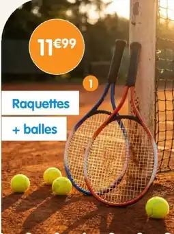 b&m Set tennis + 3 balles offre
