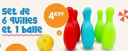 b&m Set de 6 quilles et 1 balle offre