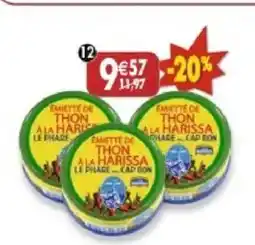 Maximo Lot de 3 boîtes d'émietté de thon à la harissa offre