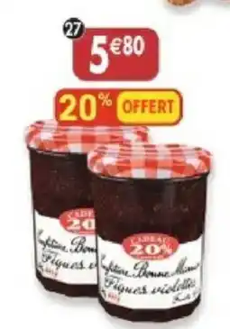 Maximo Lot de 2 pots de confiture de figues violettes 50% de fruits offre