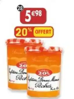 Maximo Lot de 2 pots de confiture de pêches 50% de fruits offre
